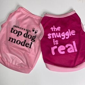 Lightweight Doggy Statement T-Shirts Set of 2